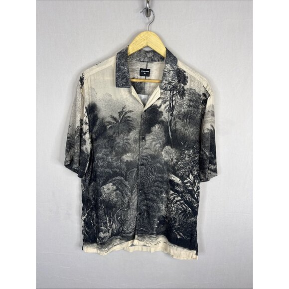 Strellson Other - Strellson Shirt Mens M Black White Scenic Print Short Sleeve Designer